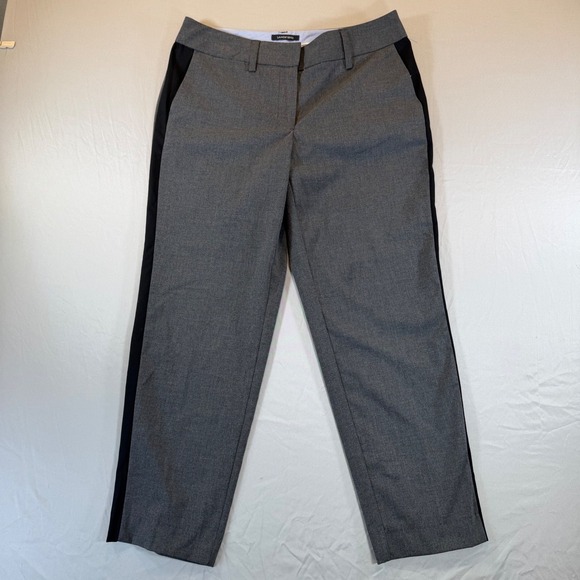 Lands' End Pants - Lands End Fit 2 Slim Leg Gray Black Side Stripe Dress Pants Womens 10 Trousers